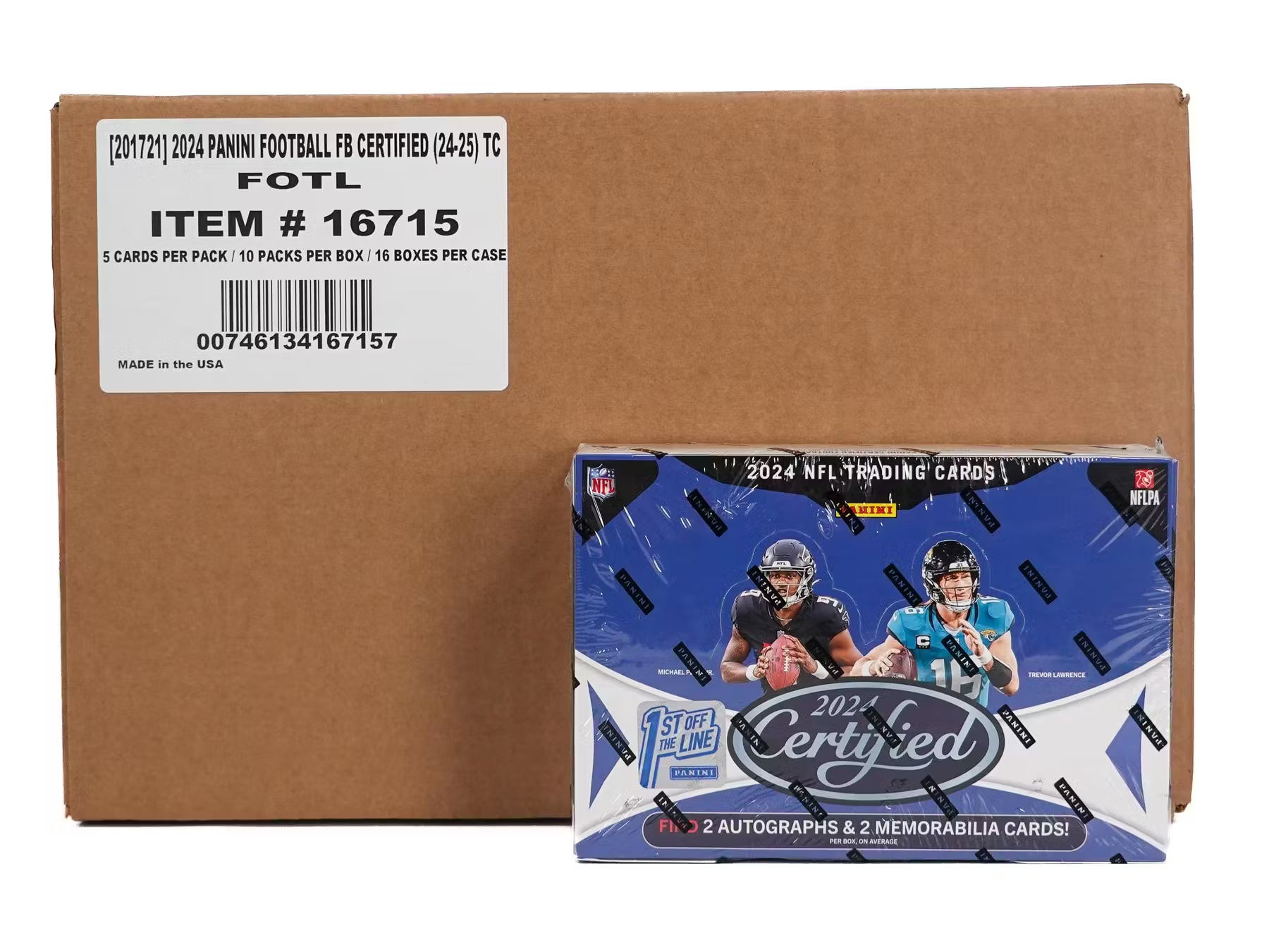 869105_001_120524_jpg 2024 Panini Certified Football 1st Off The Line FOTL Hobby 16-Box Case - Image 1