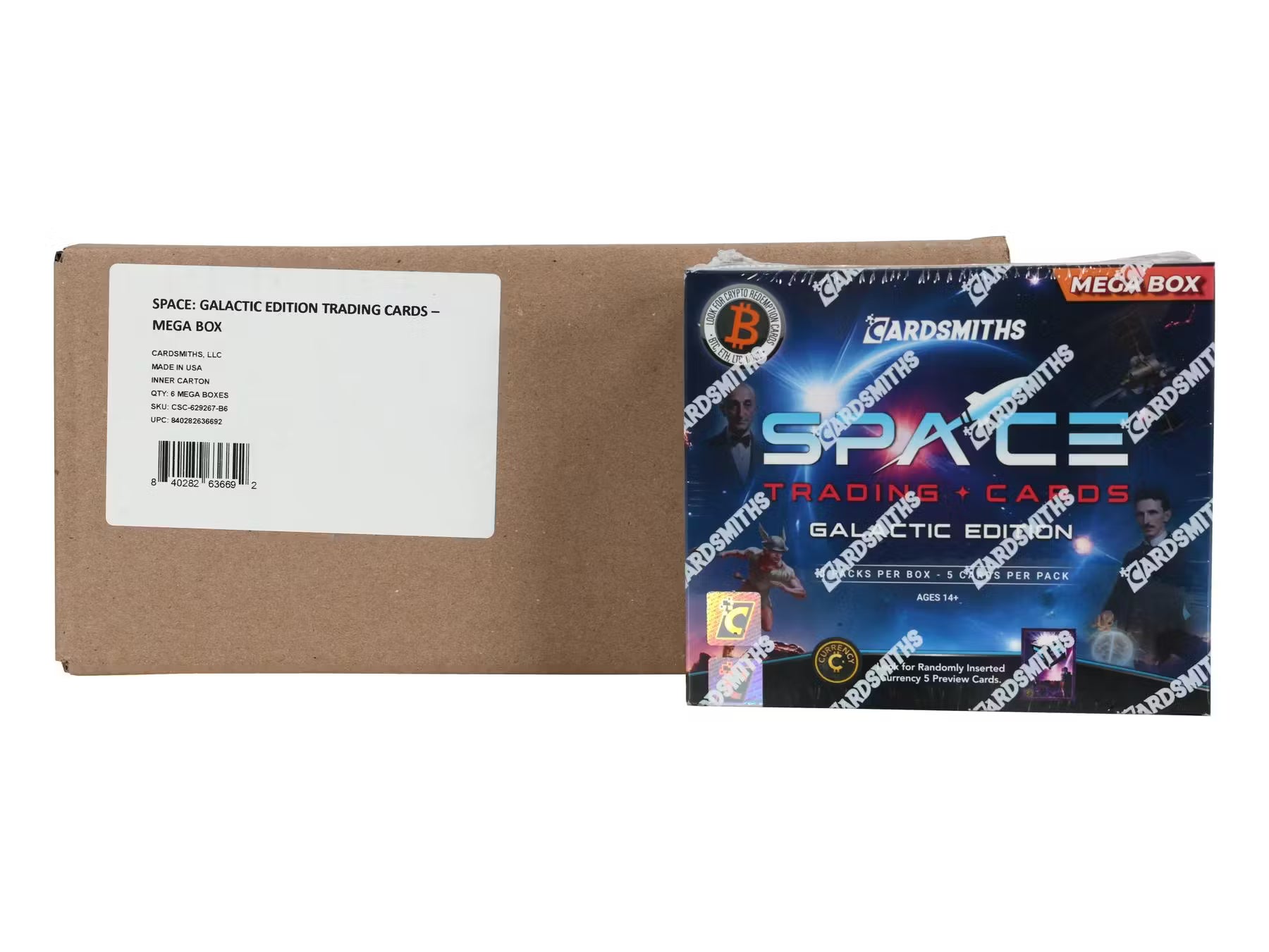 877543_001_071525_jpg 2025 Cardsmiths Currency Space Trading Cards Mega 6-Box Case - Image 1