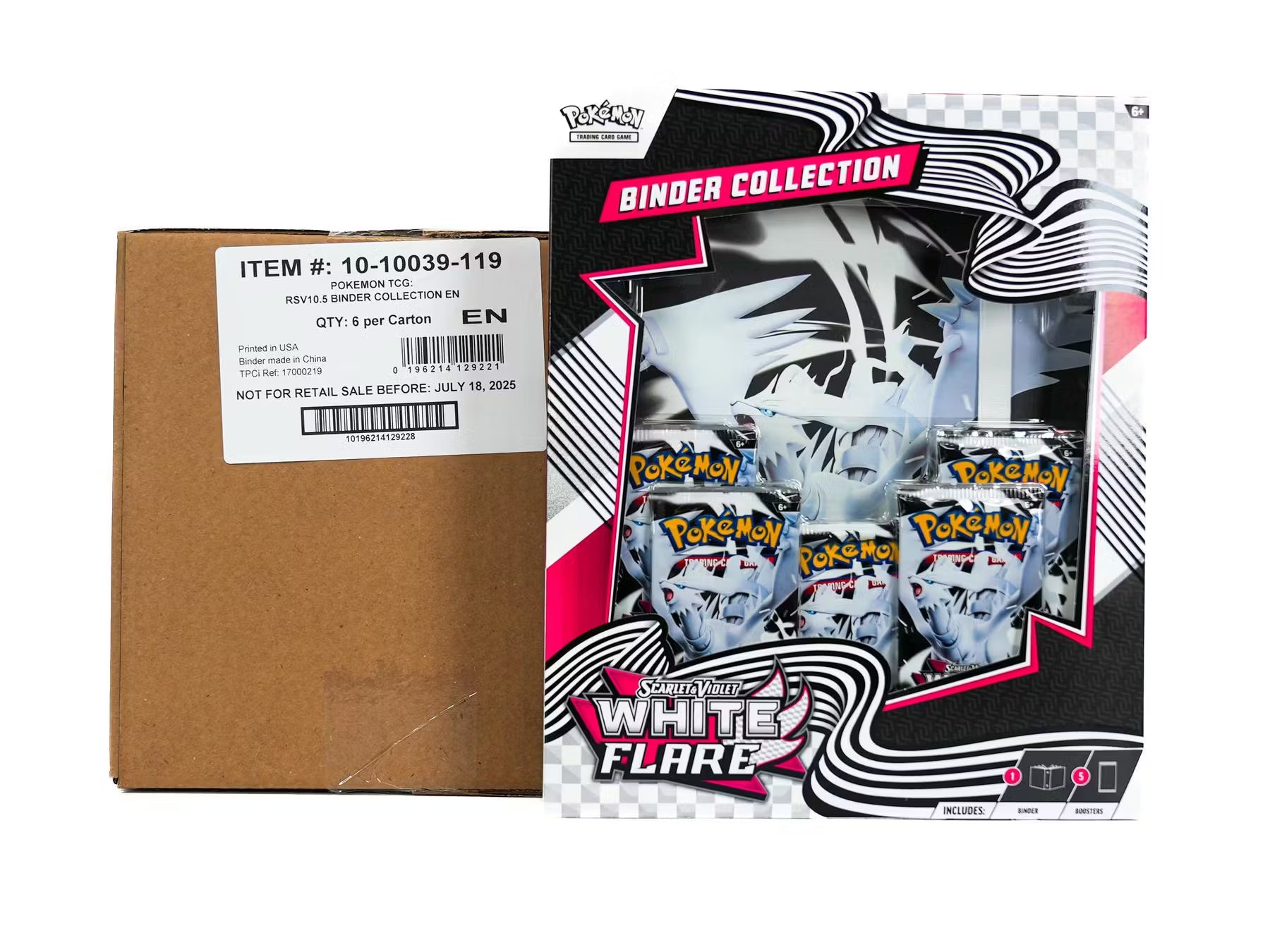 893494_001_070725_jpg Pokemon Scarlet & Violet: White Flare Binder Collection 6-Box Case - Image 1