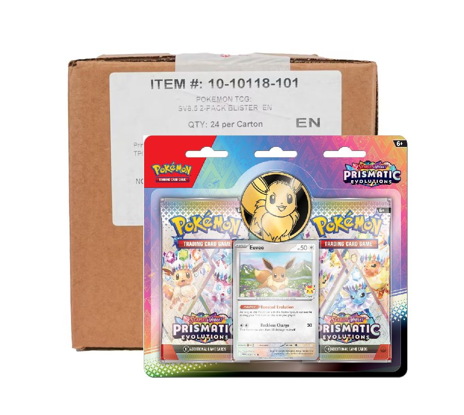 Pokemon_Scarlet_Violet_Prismatic_Evolutions_2-Pack_24-Blister_Case2 Pokemon Scarlet & Violet Prismatic Evolutions 2-Pack 24-Blister Case - Image 1