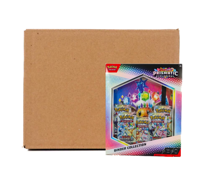 Pokemon Scarlet & Violet Prismatic Evolutions Binder Collection 6-Box Case