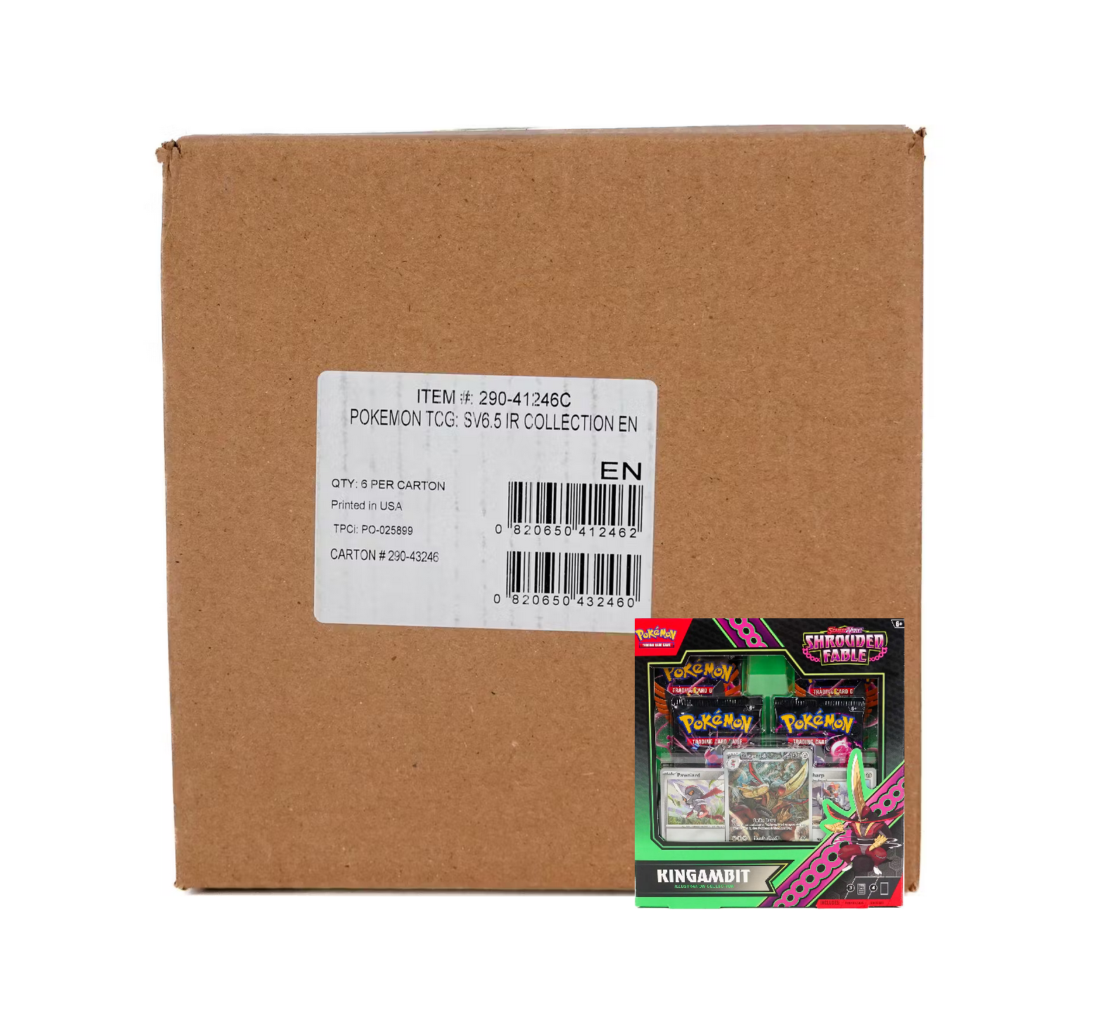 Pokemon_Scarlet_Violet_Shrouded_Fable_Kingambit_Illustration_Collection_6-Box_Case2 Pokemon Scarlet & Violet Shrouded Fable Kingambit Illustration Collection 6-Box Case - Image 1