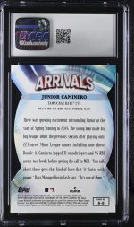 2024 Topps Finest Junior Caminero #A-8 Arrivals CGC 10 - Image 2