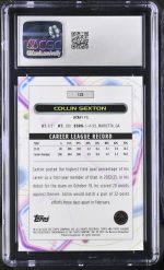 2023-24 Topps Cosmic Chrome Collin Sexton #133 Blue Moon Refractor CGC 10 - Image 2