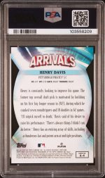 2024 Topps Finest Arrivals Henry Davis #A4 PSA 9 - Image 2