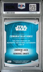 2020 Topps Star Wars Chrome Perspectives Autographs Andrew Jack #AAJ PSA 10 - Image 2