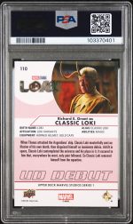 2024 Upper Deck Marvel Studios Series 1 Grant As Classic Loki #110 PSA 8 - Image 2