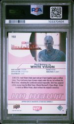 2024 Upper Deck Marvel Studios Series 1 White Vision Bettany #102 PSA 8 - Image 2