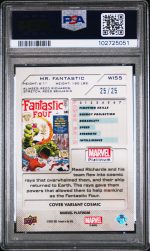 2023 Upper Deck Marvel Platinum Cover Variant MR. Fantastic #WI55 PSA 8 - Image 2