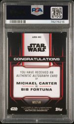 2021 Topps Chrome Star Wars Legacy Age Of Rebellion Autographs Michael Carter #ARBMC PSA 9 - Image 2
