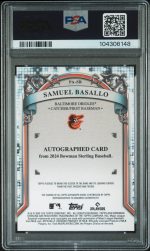 2024 Bowman Sterling Prospect Autographs Samuel Basallo #PASB PSA 10 - Image 2