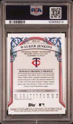 2024 Bowman Sterling Prospects Walker Jenkins #BSP24 PSA 9 - Image 2