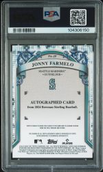2024 Bowman Sterling Prospect Autographs Jonny Farmelo #PAJF PSA 9 - Image 2