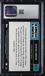 2022 Topps Chrome Update Hunter Greene #GNC-21 Generation Now CGC 10 - Image 2