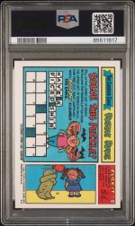 1988 Garbage Pail Kids Stickers Barfin' Marvin #518a PSA 10 - Image 2