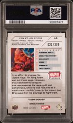 2023 Upper Deck Marvel Platinum Fin Fang Foom #4 PSA 10 - Image 2