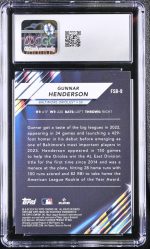 2024 Topps Finest Gunnar Henderson #FSB-9 Future So Bright CGC 10 - Image 2