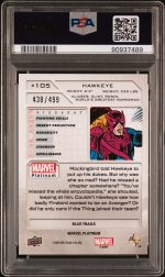 2023 Upper Deck Marvel Platinum Hawkeye #105 PSA 10 - Image 2