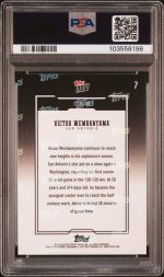 2024 Topps Now Victor Wembanyama #7 PSA 9 - Image 2