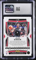 2023-24 Panini Obsidian Jalen Green #53 Electric Etch Reggae Flood CGC 10 - Image 2