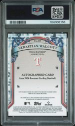 2024 Bowman Sterling Prospect Autographs Sebastian Walcott #PASW PSA 9 - Image 2