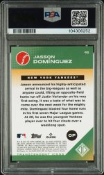 2024 Topps Transcendent Collection Transcendent Icons Chrome Jasson Dominguez #92 PSA 9 - Image 2