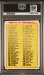 1986 Garbage Pail Kids Stickers Kit Spit #204b PSA 10 - Image 2