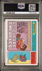 1988 Garbage Pail Kids Stickers Barfin' Marvin #518a PSA 10 - Image 2