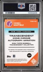 2024 Topps Transcendent Collection ICONS AUTO Hideki Matsui #HM PSA 10 - Image 2