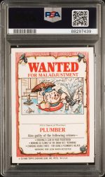 1986 Garbage Pail Kids Stickers Gored Gordon #166a PSA 10 - Image 2