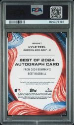 2024 Bowman's Best Best Of 2024 Autographs Kyle Teel #B24KT PSA 10 - Image 2