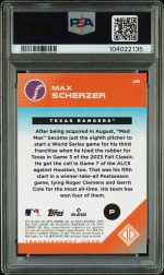 2024 Topps Transcendent Collection Transcendent Icons Chrome Max Scherzer #45 PSA 9 - Image 2