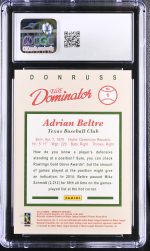 2014 Donruss Adrian Beltre #1 Elite Dominator Series 2 CGC 10 - Image 2