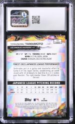 2024 Topps Finest Yoshinobu Yamamoto #50 CGC 10 - Image 2