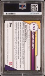 2023 Bowman University Chrome Malik Nabers #74 PSA 10 - Image 2
