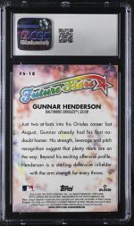 2023 Topps Chrome Gunnar Henderson #FS-18 Future Stars CGC 10 - Image 2