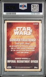 2022 Topps Star Wars Signature Series Andrew Woodall #AW PSA 10 - Image 2