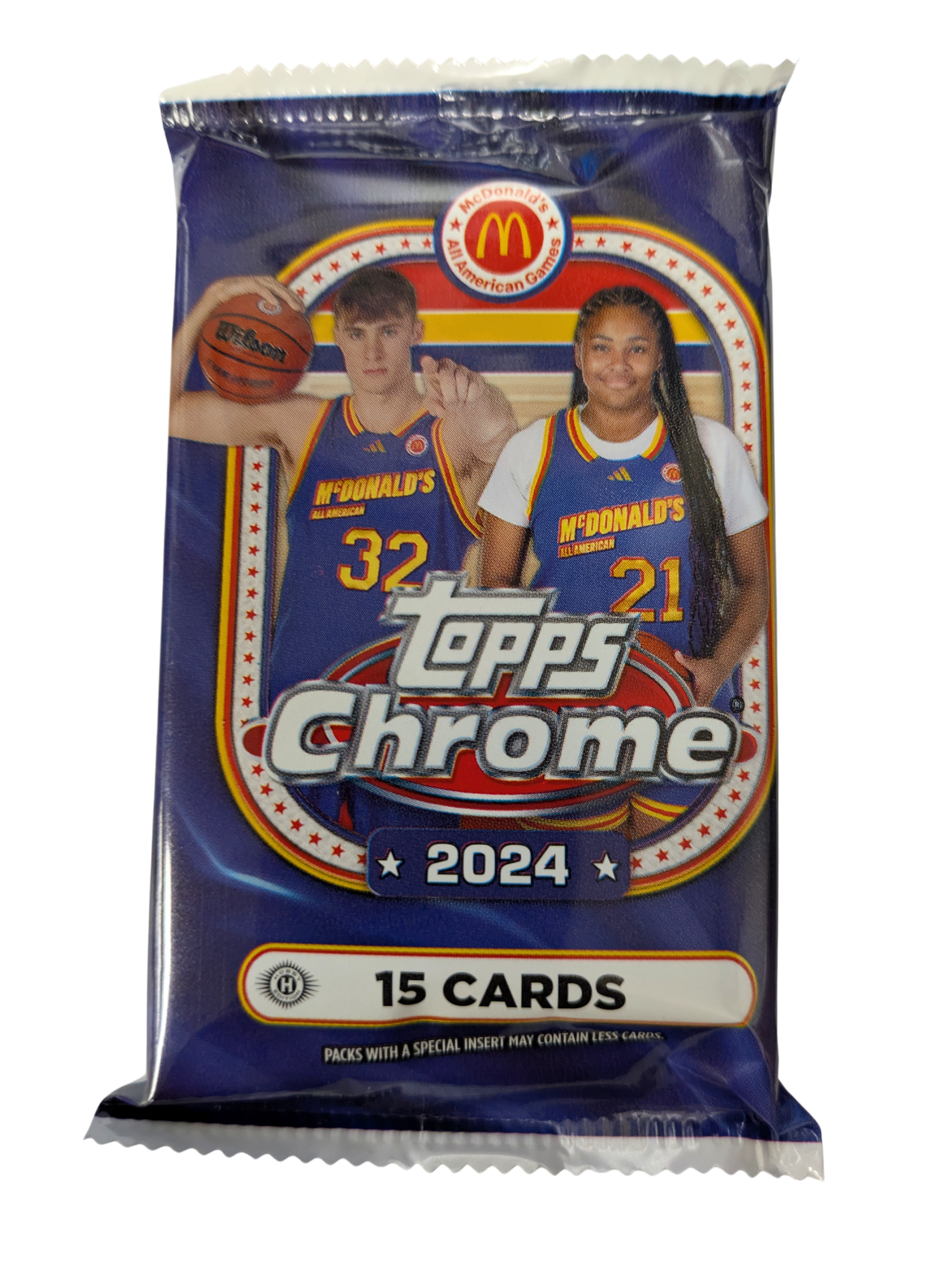 e1138c59-e4f9-46f6-8a9d-6a33ba7811ae 2024 Topps Chrome McDonald's All American Basketball Hobby Pack - Image 1