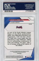 2016 Bowman's Best Best Of 2016 Autograph Ozzie Albies #B16OA PSA 9 - Image 2
