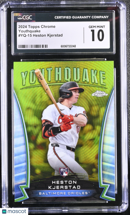 2024 Topps Chrome Heston Kjerstad #YQ-15 Youthquake CGC 10