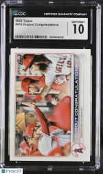 2022 Topps Dugout Congratulations #416 CGC 10
