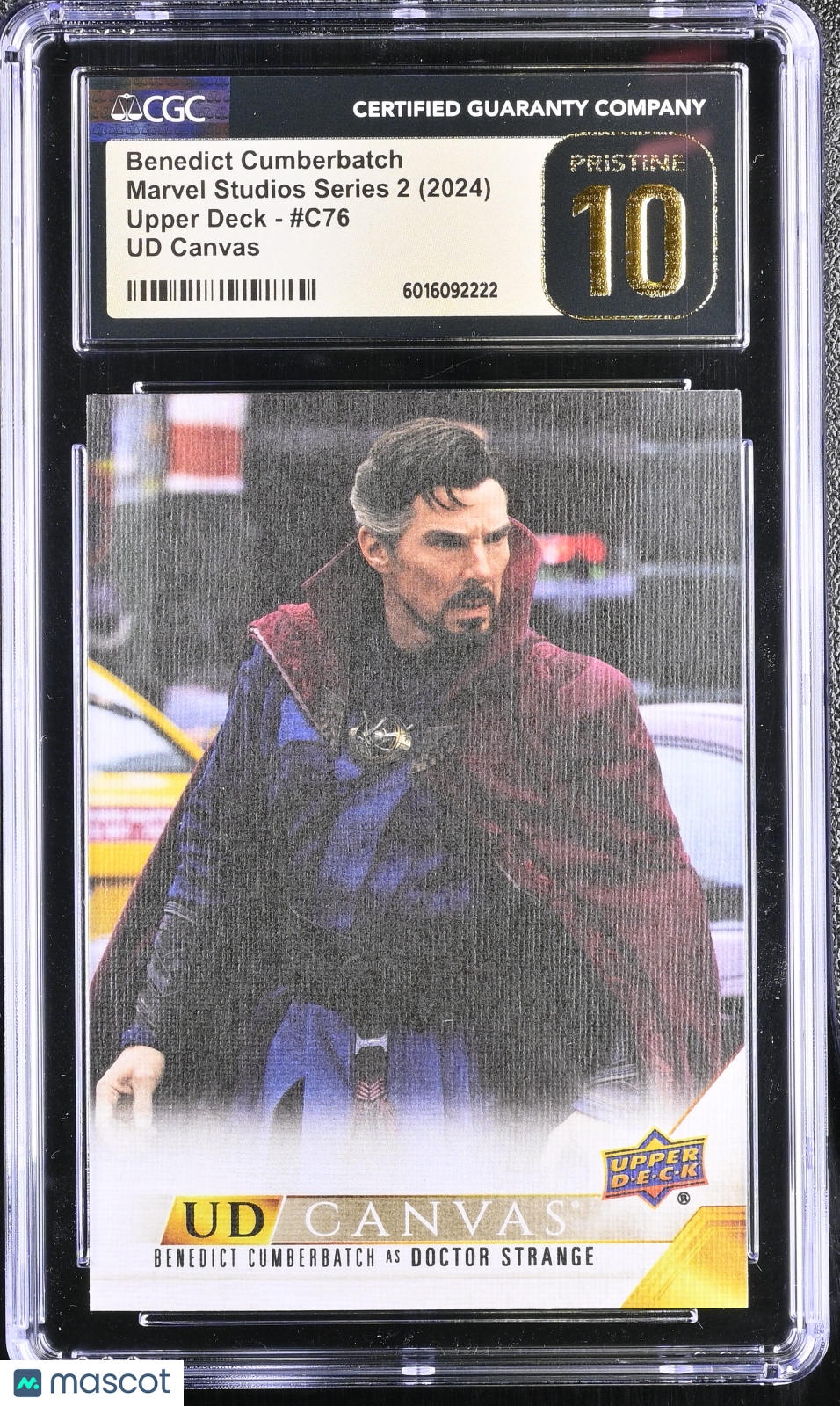 front-watermark-V2_1010cb76-5634-4010-a225-ce27d092ad3a 2024 Upper Deck Marvel Studios Series 2 Benedict Cumberbatch #C76 CGC 10 - Image 1