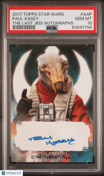 2017 Topps Star Wars The Last Jedi Autographs Paul Kasey #AAP PSA 10
