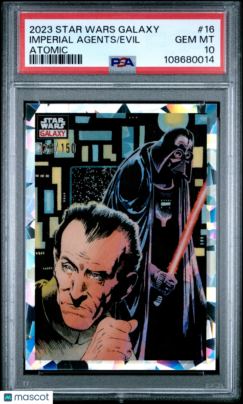 front-watermark-V2_18d29084-477d-44b7-991d-3f7da7632adf 2023 Topps Chrome Star Wars Galaxy Imperial Agents Evil #16 PSA 10 - Image 1