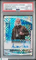 2020 Topps Star Wars Chrome Perspectives Autographs Andrew Jack #AAJ PSA 10