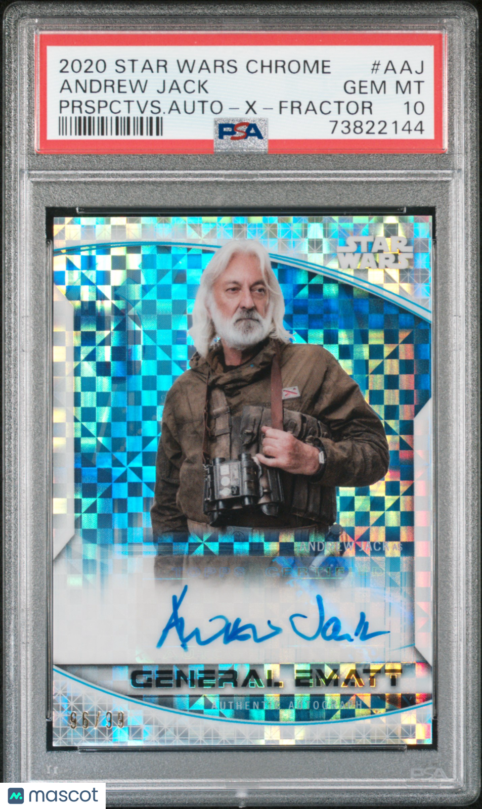 front-watermark-V2_1bc85051-41b7-4946-807f-60a1cd012ca1 2020 Topps Star Wars Chrome Perspectives Autographs Andrew Jack #AAJ PSA 10 - Image 1