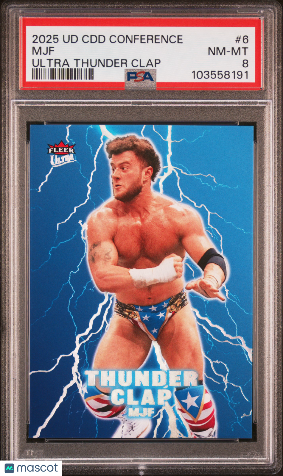 front-watermark-V2_1c13d02b-9787-4240-b2a6-97dfd2f945a8 2025 Upper Deck Certified Diamond Dealer Promos MJF #6 PSA 8 - Image 1