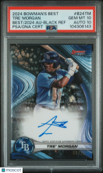 2024 Bowman's Best Best Of 2024 Autographs Tre' Morgan #B24TM 06/10 PSA 10