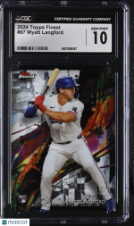 2024 Topps Finest Wyatt Langford #97 CGC 10