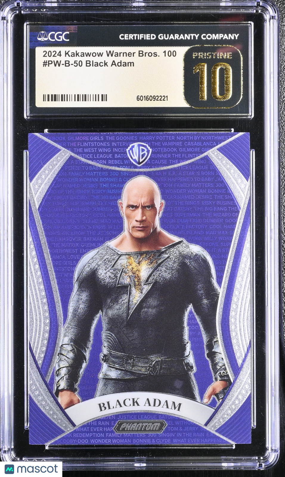 front-watermark-V2_2e5097ef-eb2b-4227-a961-d8ffdae98ffd 2024 Kakawow Warner Bros. 100 Black Adam #PW-B-50 CGC 10 - Image 1